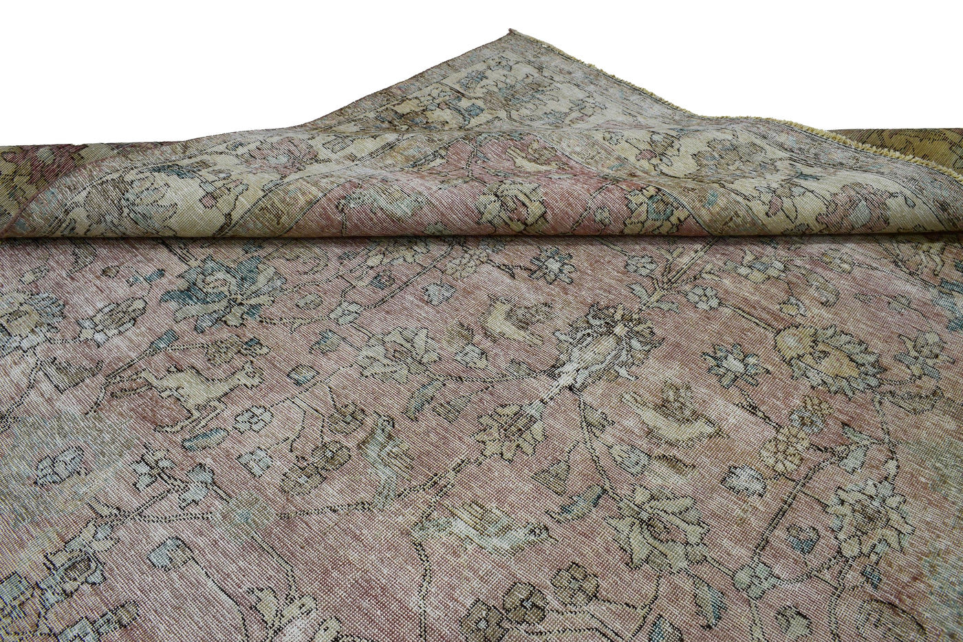 Vintage Distressed Persian Rug – Pebble Mist