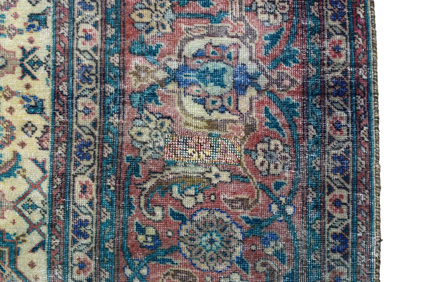 Vintage Distressed Persian Rug – Aqua Relic