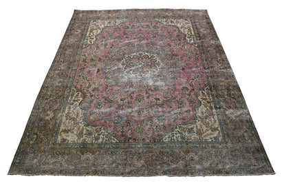 DISTRESSED Vintage Persian Rug, 290 x 368 cm