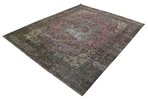 DISTRESSED Vintage Persian Rug, 290 x 368 cm
