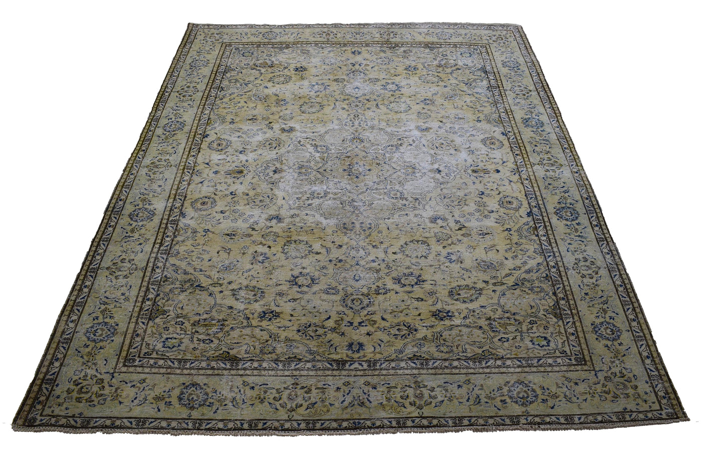 Vintage Distressed Persian Rug – Oatmeal Mist