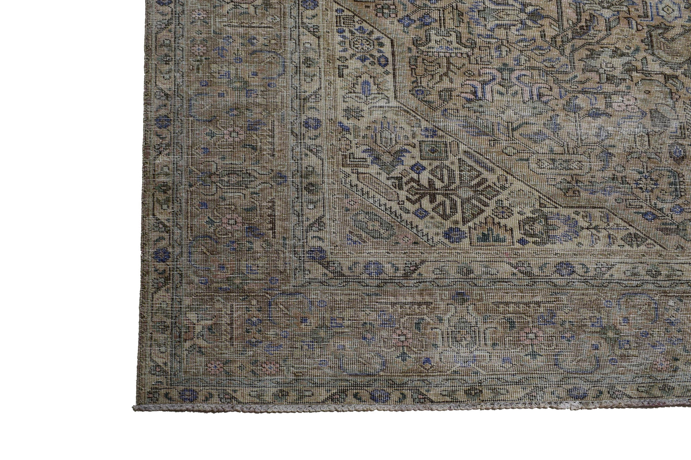 Vintage Distressed Persian Rug – Alabaster Fade
