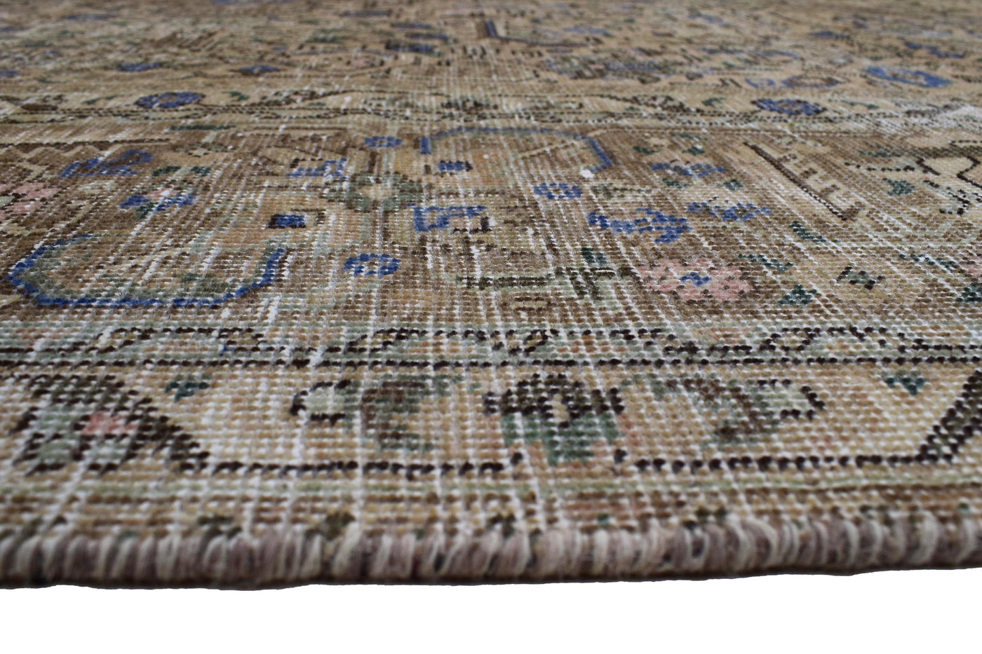 Vintage Distressed Persian Rug – Alabaster Fade