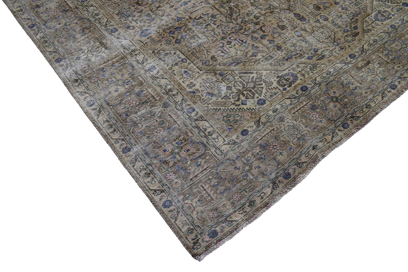 Vintage Distressed Persian Rug – Alabaster Fade
