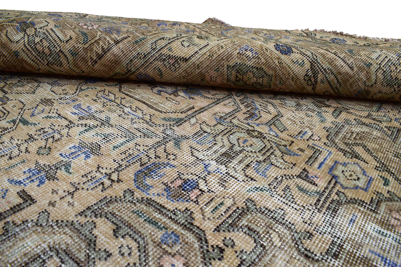 Vintage Distressed Persian Rug – Alabaster Fade