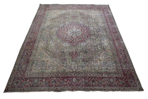 DISTRESSED Vintage Persian Rug, 285 x 388 cm