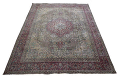 DISTRESSED Vintage Persian Rug, 285 x 388 cm