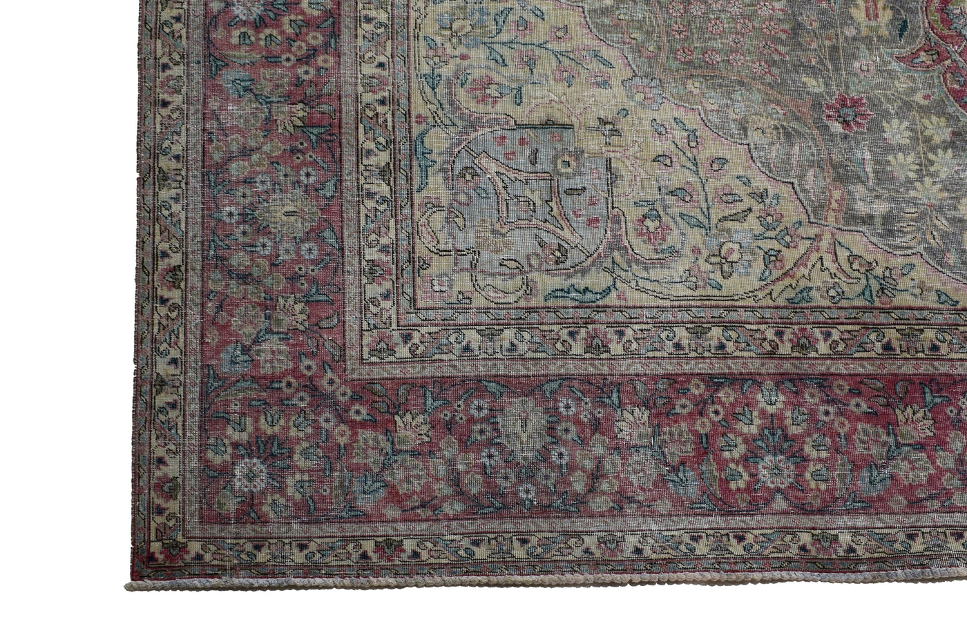 Vintage Distressed Persian Rug – Fawn Relic