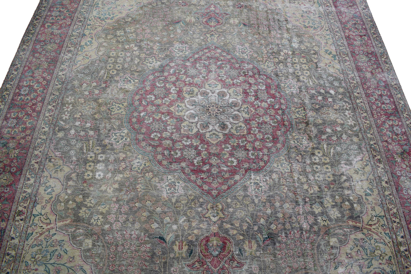 Vintage Distressed Persian Rug – Fawn Relic