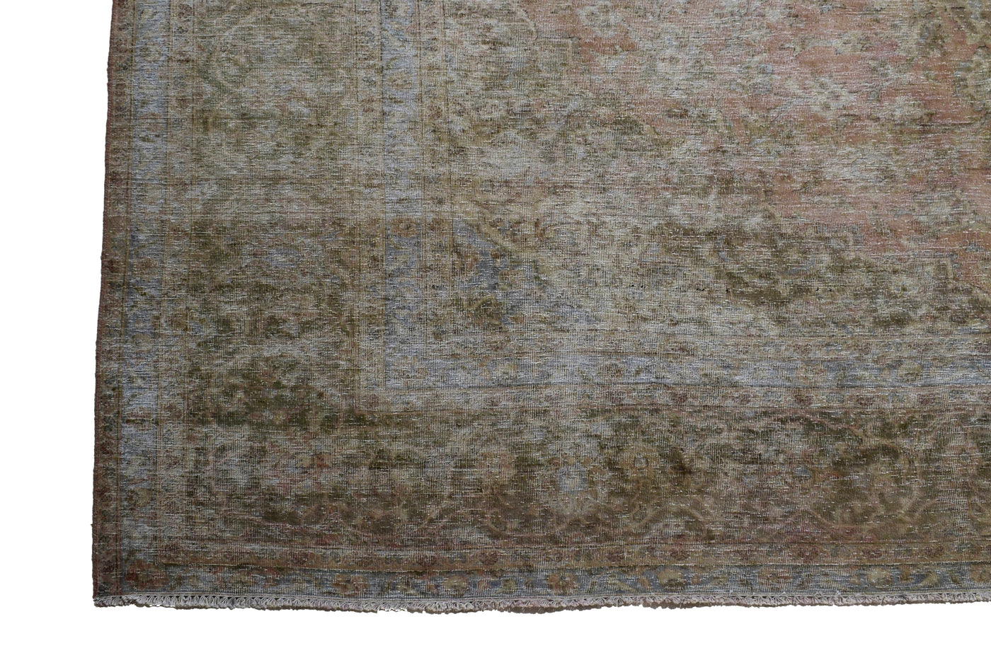 Vintage Distressed Persian Rug – Mist Aura