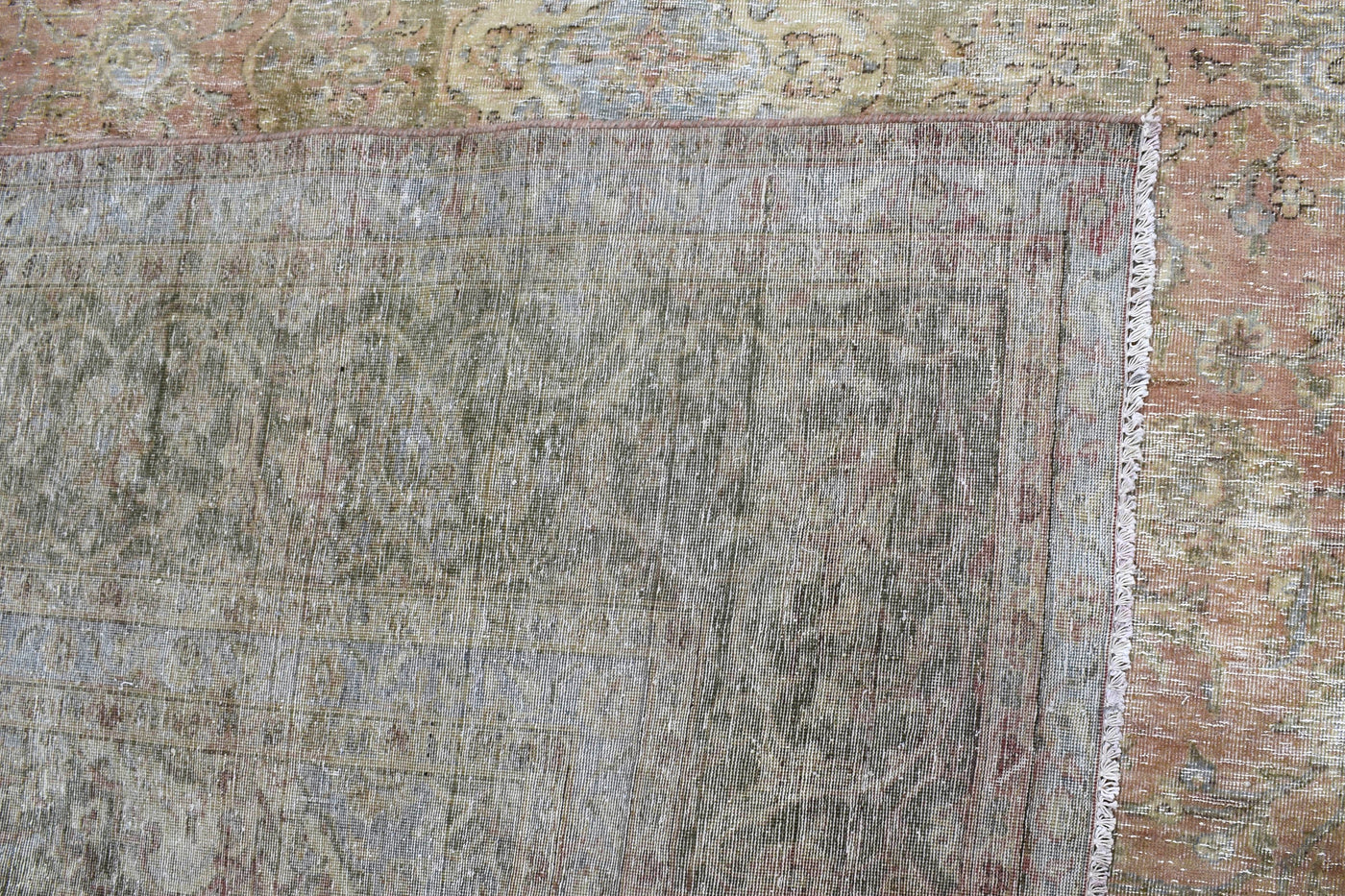 Vintage Distressed Persian Rug – Mist Aura