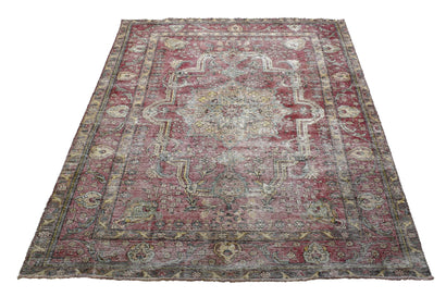 DISTRESSED Vintage Persian Rug, 195 x 284 cm