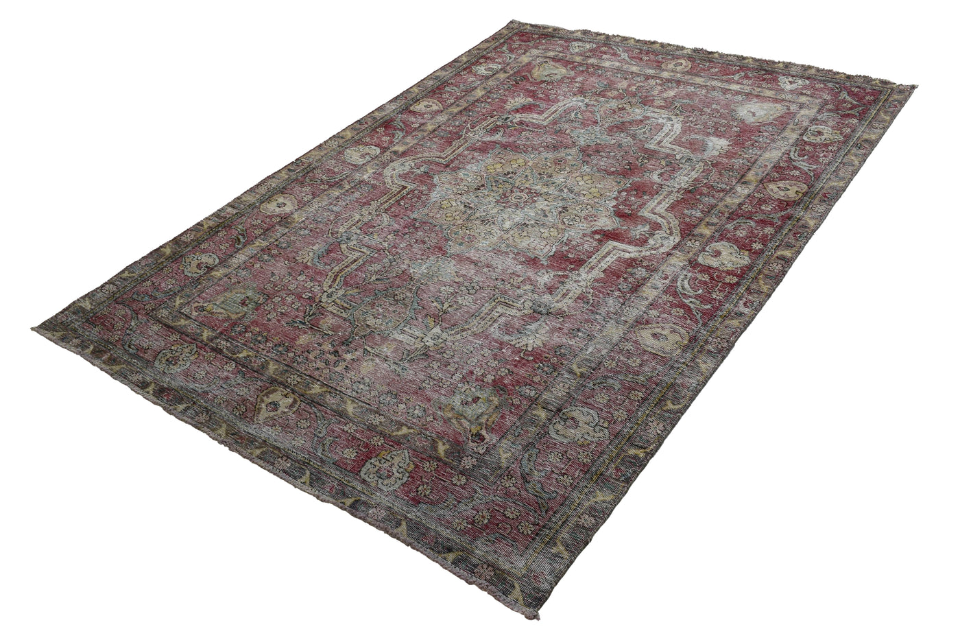 Vintage Distressed Persian Rug – Rosewood Drift
