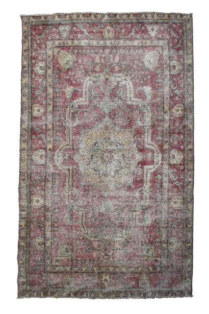 DISTRESSED Vintage Persian Rug, 195 x 284 cm