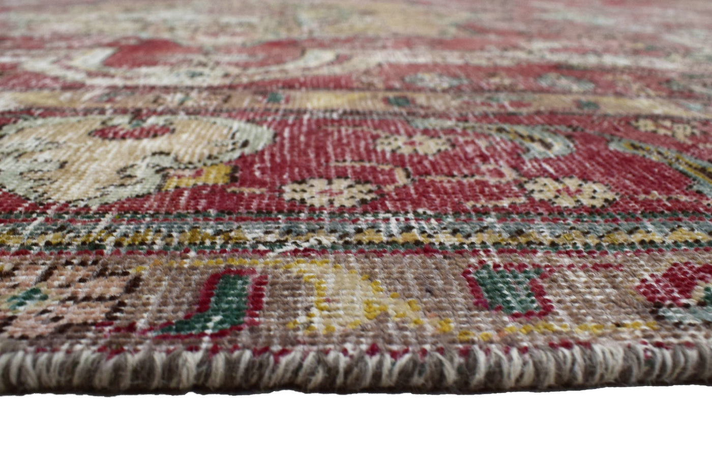 Vintage Distressed Persian Rug – Rosewood Drift