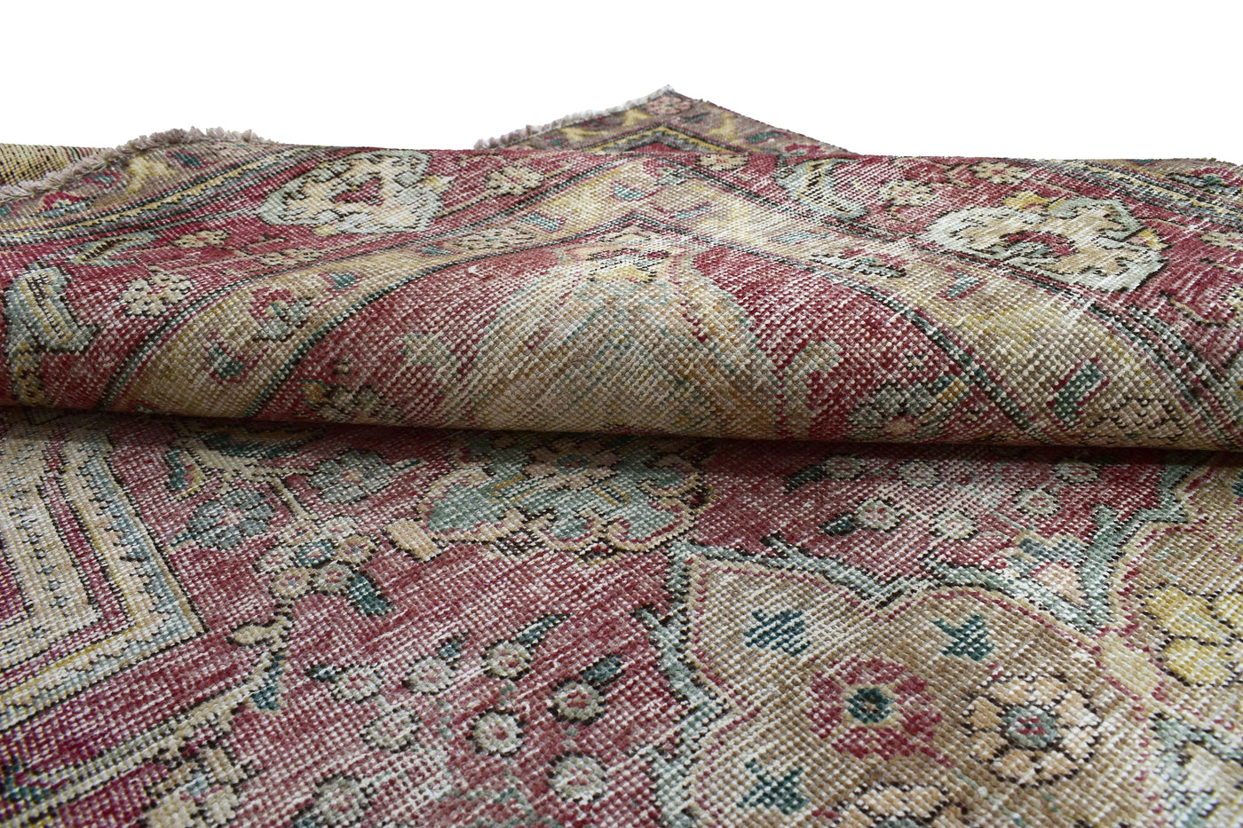 Vintage Distressed Persian Rug – Rosewood Drift