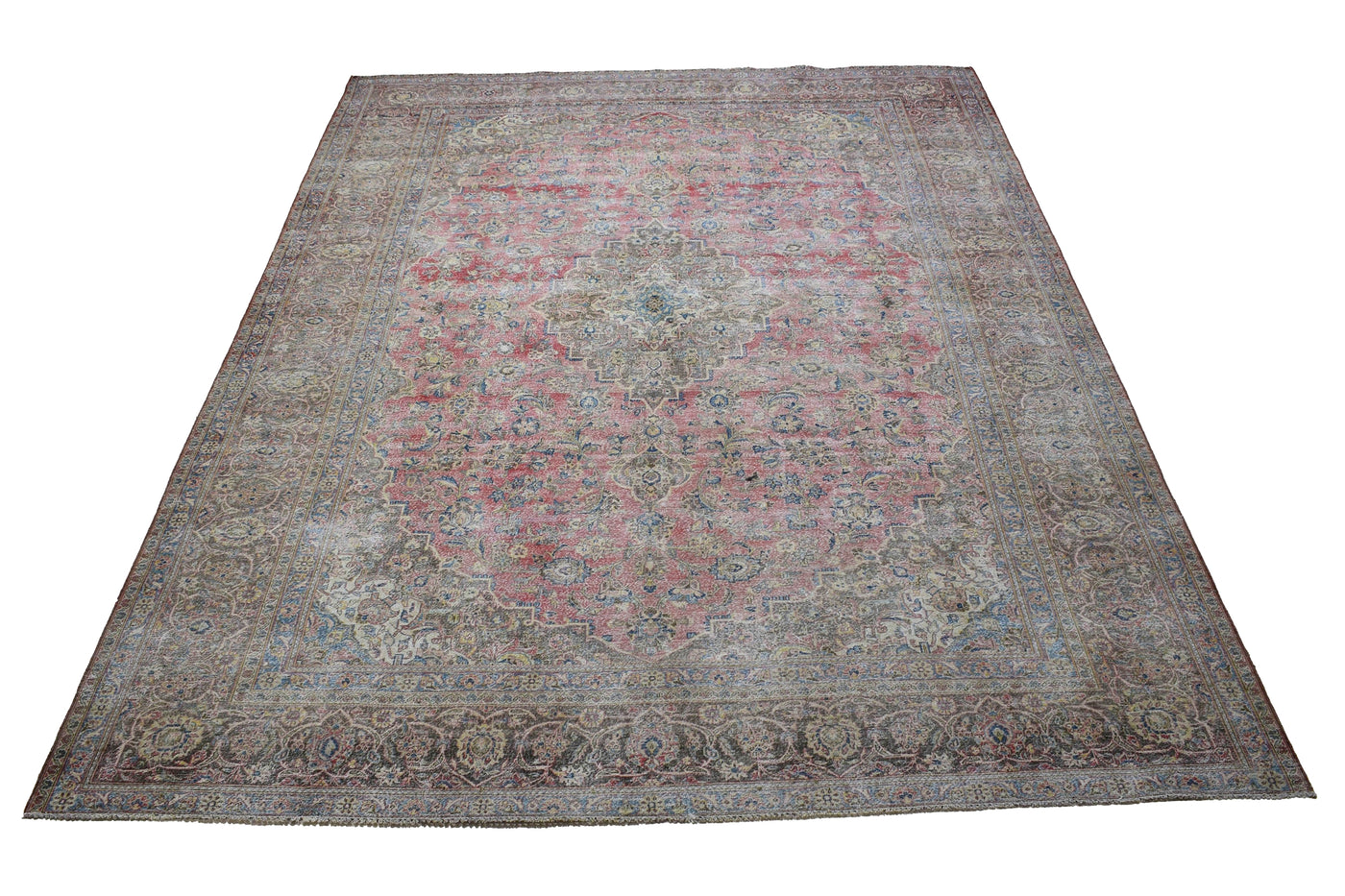 Vintage Distressed Persian Rug – Pebble Fade