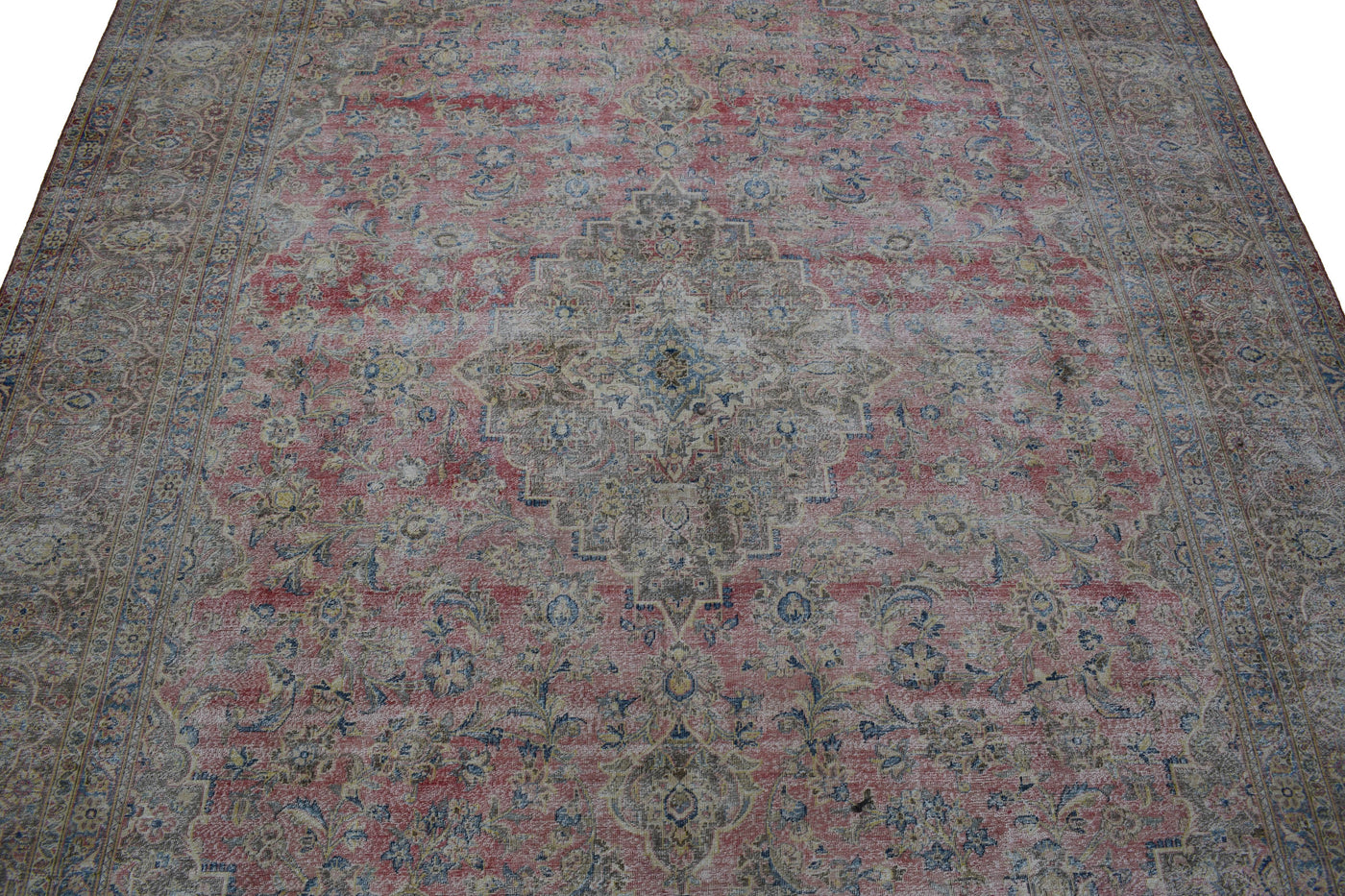 Vintage Distressed Persian Rug – Pebble Fade