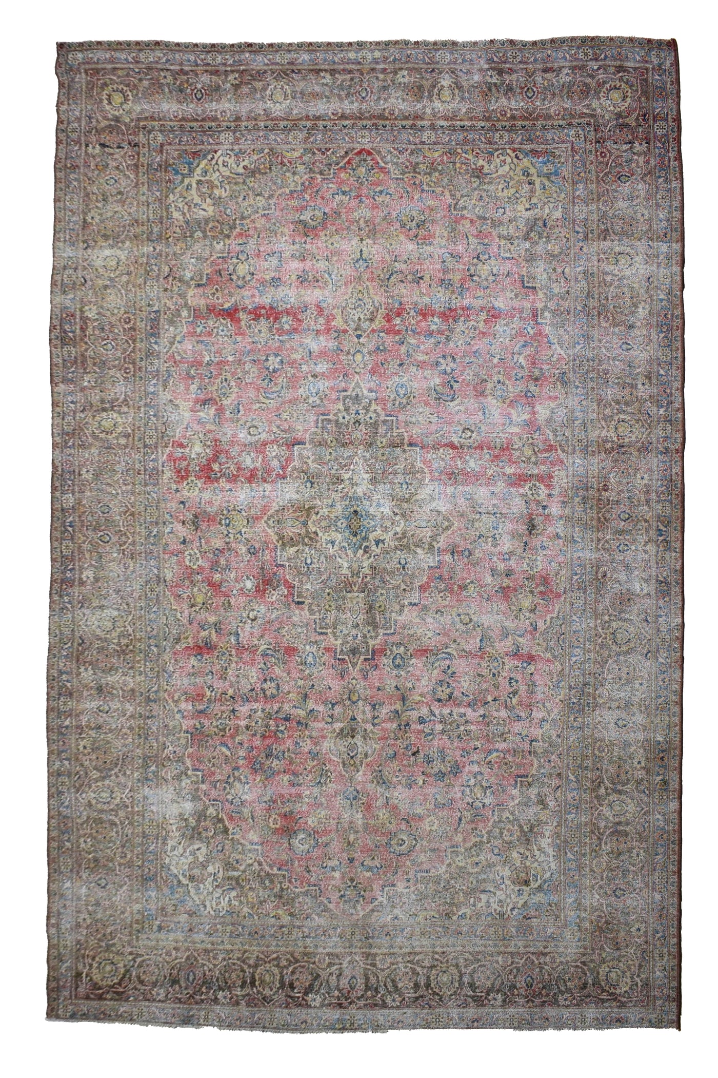 Vintage Distressed Persian Rug – Pebble Fade