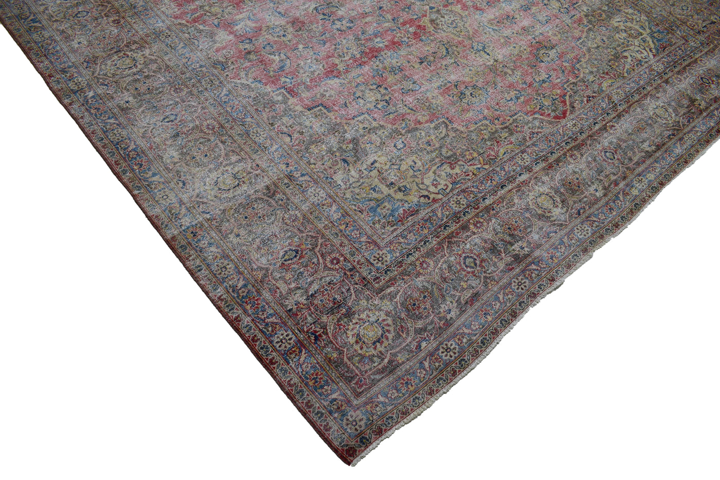 Vintage Distressed Persian Rug – Pebble Fade