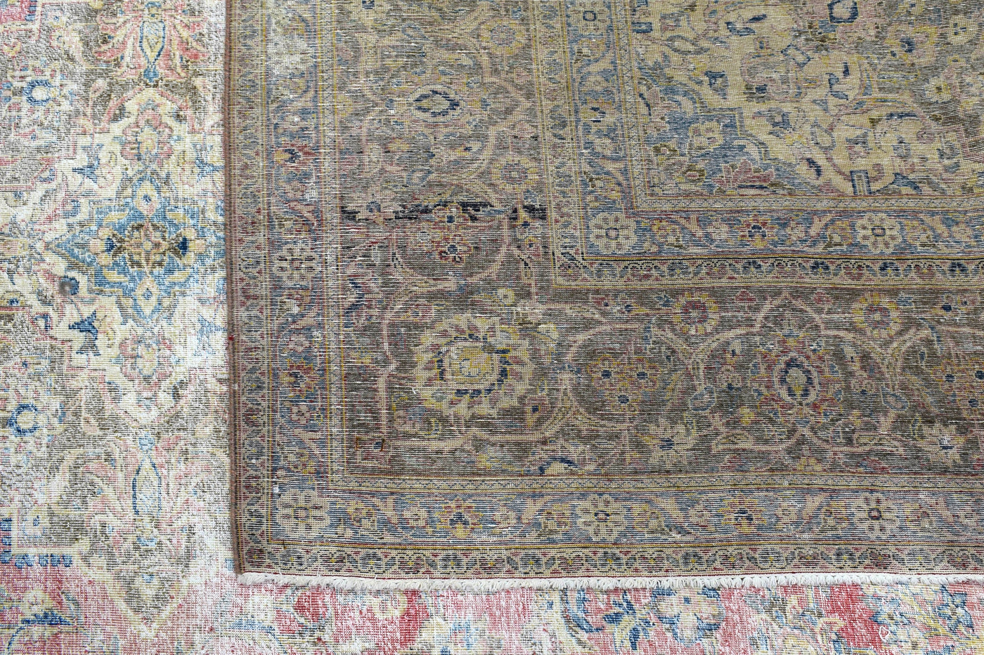 Vintage Distressed Persian Rug – Pebble Fade