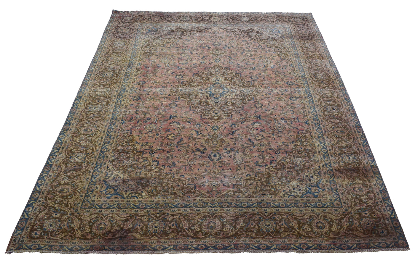 Vintage Distressed Persian Rug – Pebble Aura