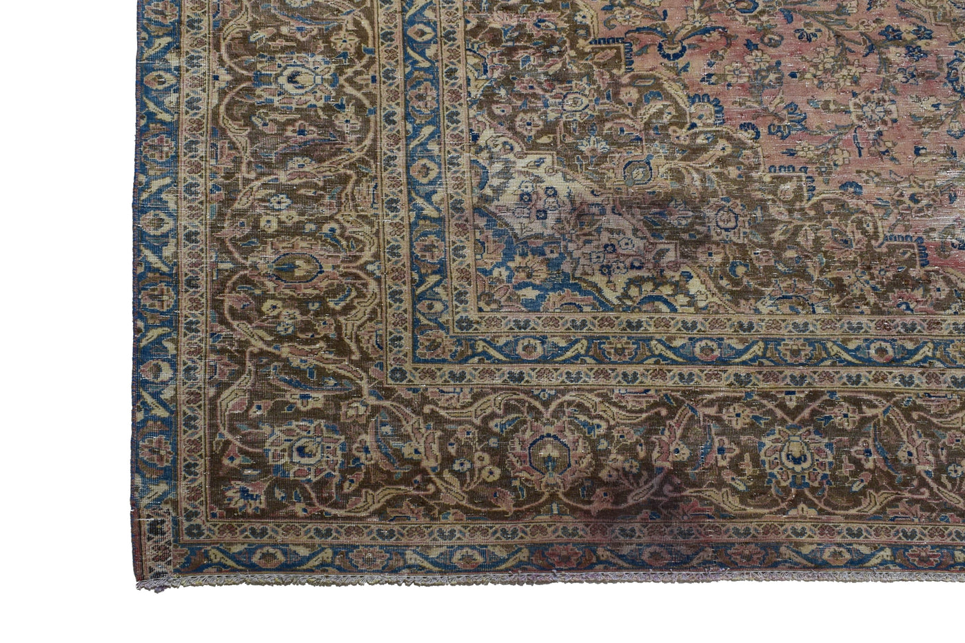 Vintage Distressed Persian Rug – Pebble Aura