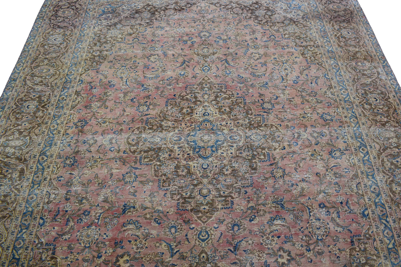 Vintage Distressed Persian Rug – Pebble Aura