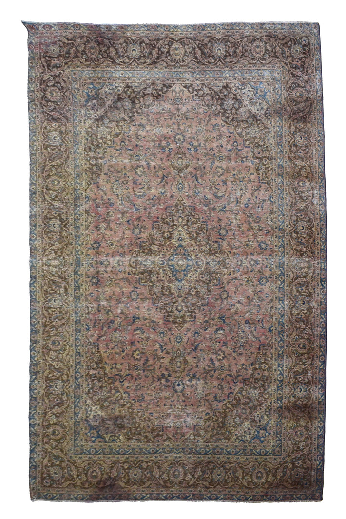 DISTRESSED Vintage Persian Rug, 282 x 381 cm