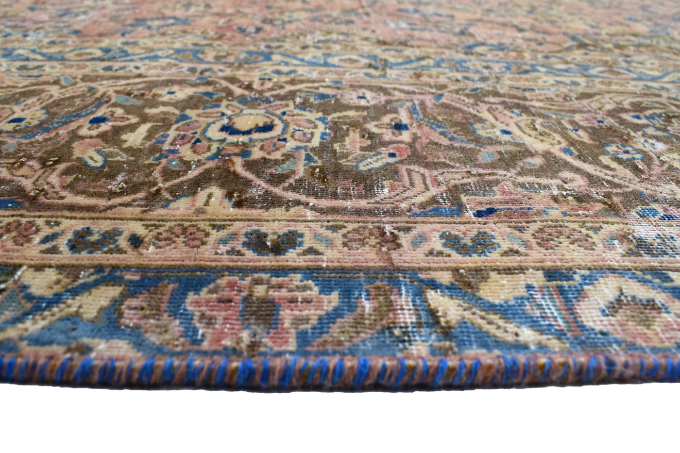 Vintage Distressed Persian Rug – Pebble Aura