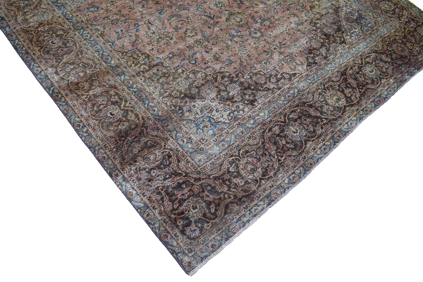 Vintage Distressed Persian Rug – Pebble Aura
