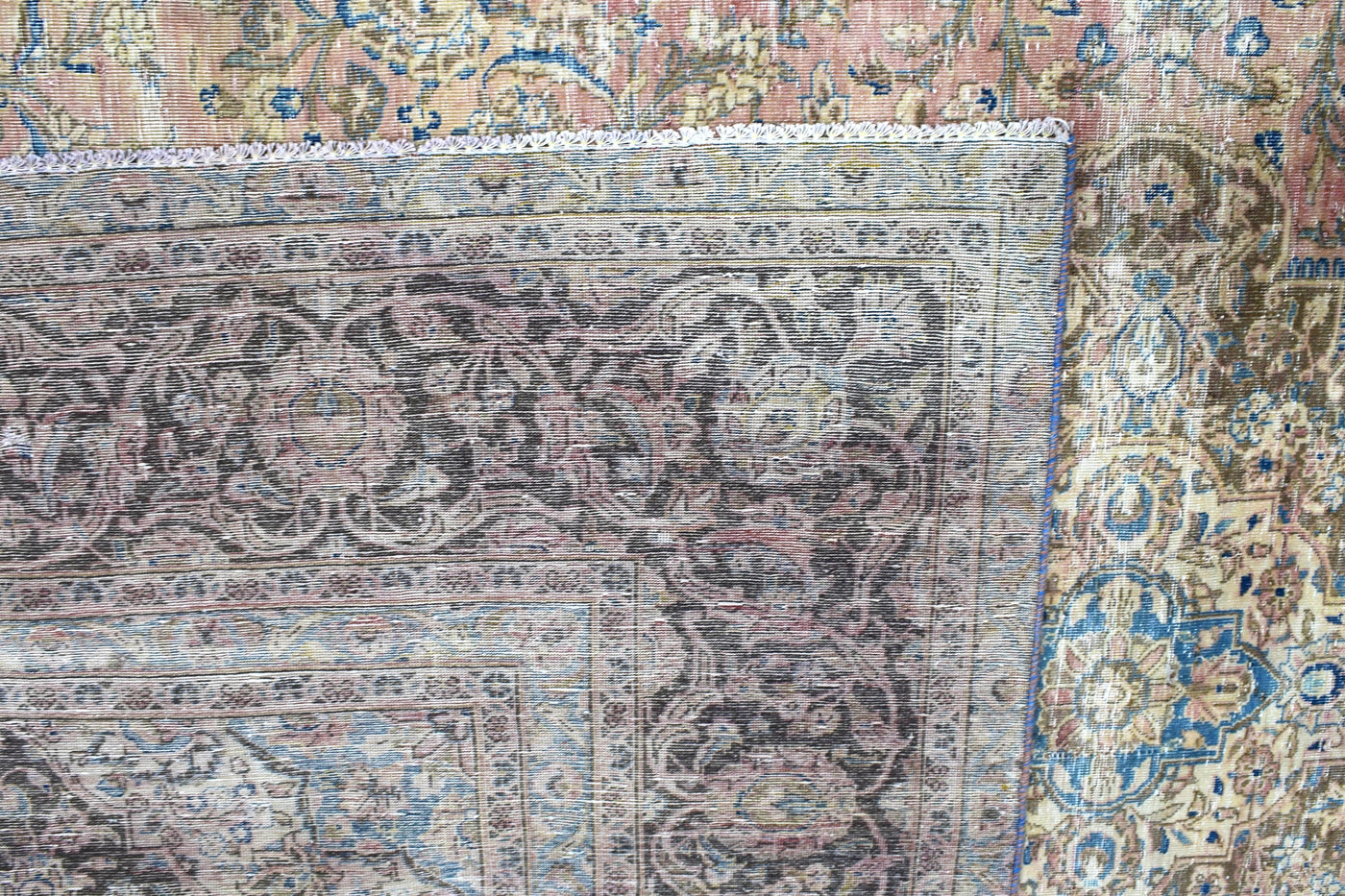 Vintage Distressed Persian Rug – Pebble Aura
