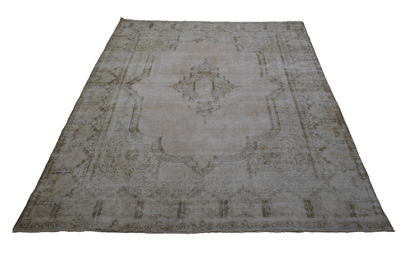 Vintage Distressed Persian Rug – Pebble Relic