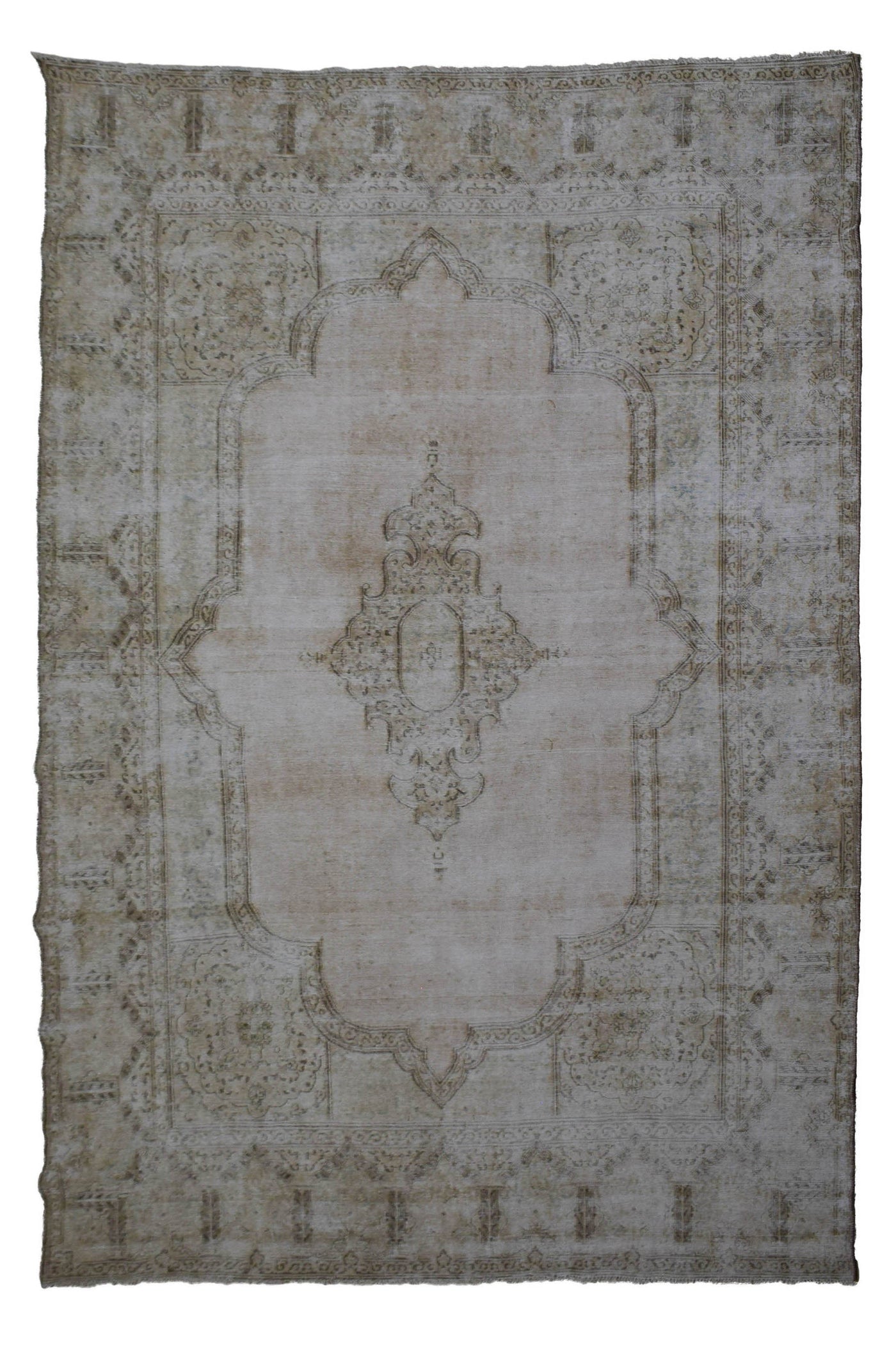 Vintage Distressed Persian Rug – Pebble Relic