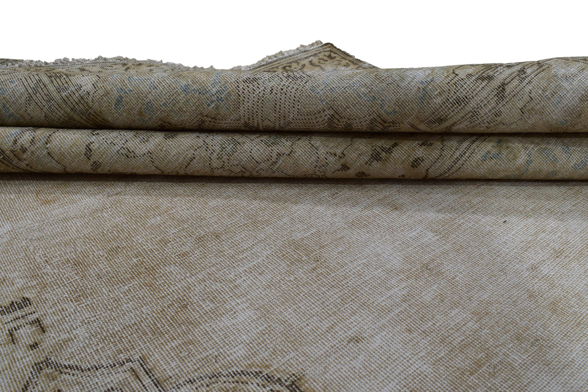 Vintage Distressed Persian Rug – Pebble Relic