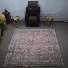 DISTRESSED Hand Knotted Vintage Persian Rug, 275 x 363 cm (Clearance)