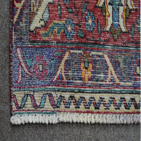 DISTRESSED Hand Knotted Vintage Persian Rug, 275 x 372 cm