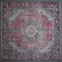 DISTRESSED Hand Knotted Vintage Persian Rug, 275 x 372 cm (Clearance)