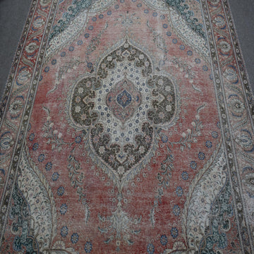 DISTRESSED Hand Knotted Vintage Persian Rug, 292 x 363 cm (Clearance)