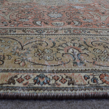 DISTRESSED Hand Knotted Vintage Persian Rug, 305 x 383 cm (Clearance)