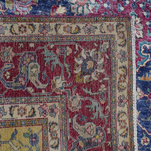 DISTRESSED Hand Knotted Vintage Persian Rug, 245 x 336 cm