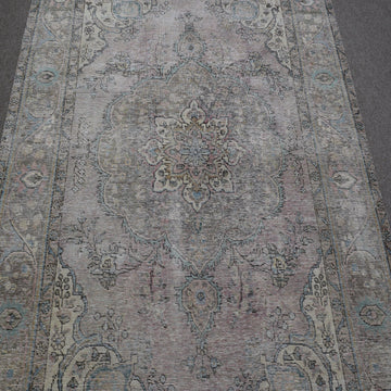 DISTRESSED Hand Knotted Vintage Persian Rug, 198 x 285 cm (Clearance)