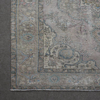 Corner detail of Persian rug with decorative border and traditional Persian motifs