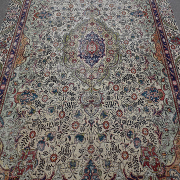 DISTRESSED Hand Knotted Vintage Persian Rug, 242 x 380 cm (Clearance)