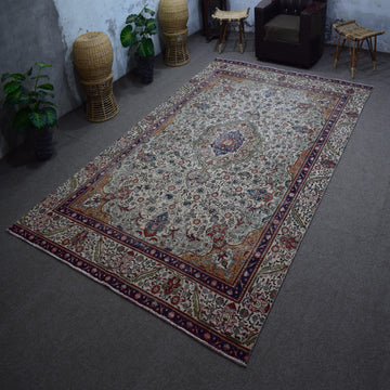 DISTRESSED Hand Knotted Vintage Persian Rug, 242 x 380 cm (Clearance)