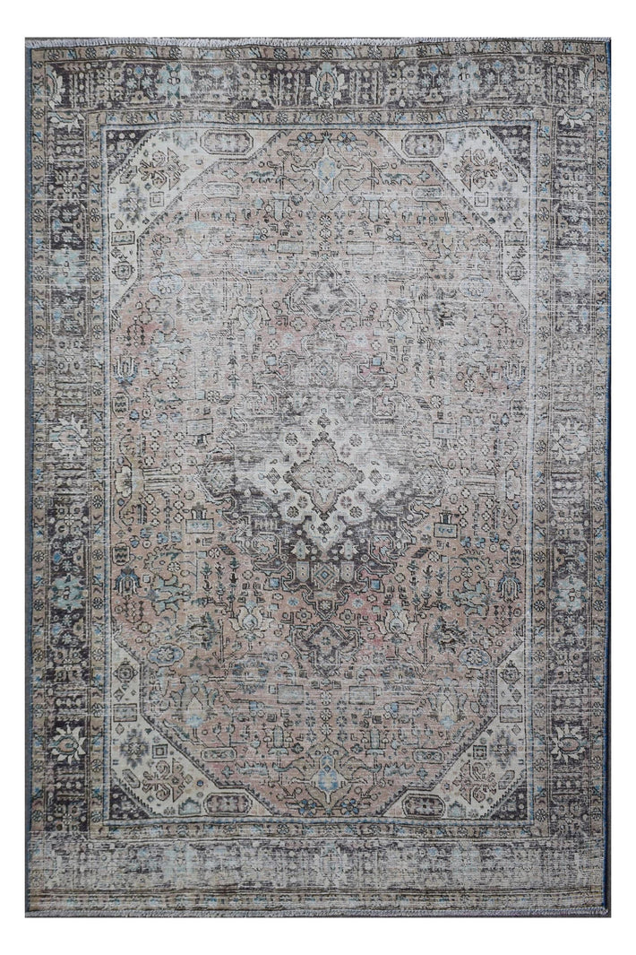 DISTRESSED Hand Knotted Vintage Persian Rug, 205 x 268 cm (Clearance)