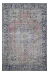 DISTRESSED Hand Knotted Vintage Persian Rug, 203 x 280 cm (Clearance)