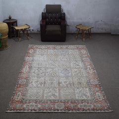 DISTRESSED Hand Knotted Vintage Persian Rug, 200 x 305 cm (Clearance)