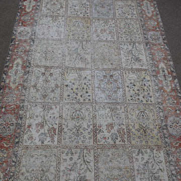 DISTRESSED Hand Knotted Vintage Persian Rug, 200 x 305 cm (Clearance)