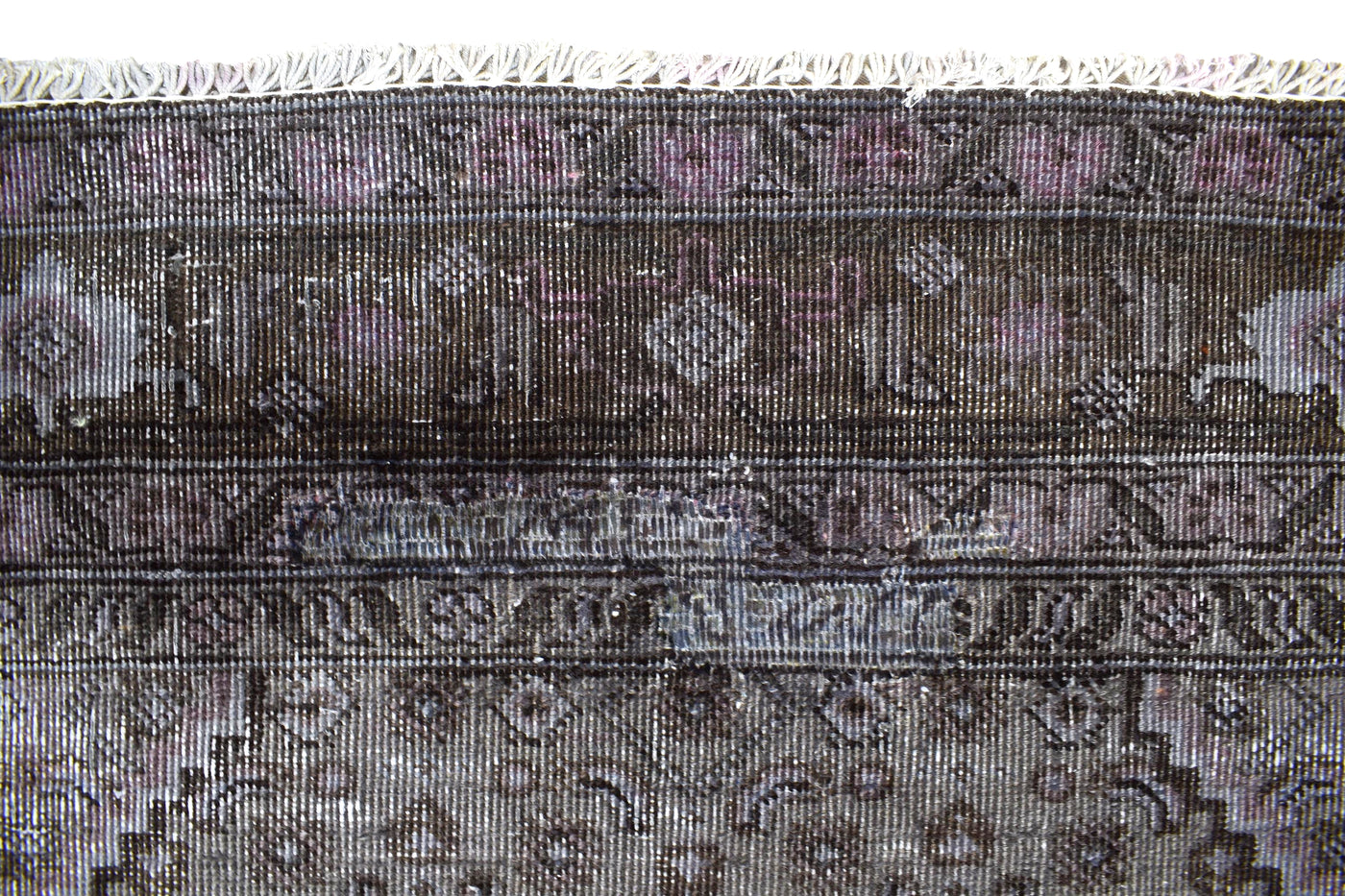 Vintage Overdyed Persian Rug – Noir Mirage